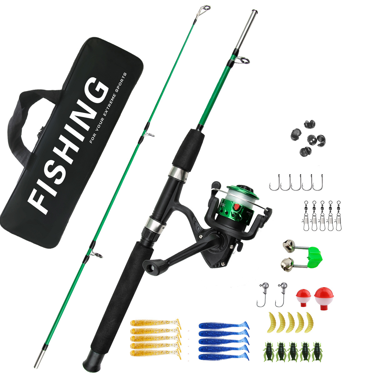 2 Sections Ice Fishing Rod Com - Fishing Rod Ice review and price