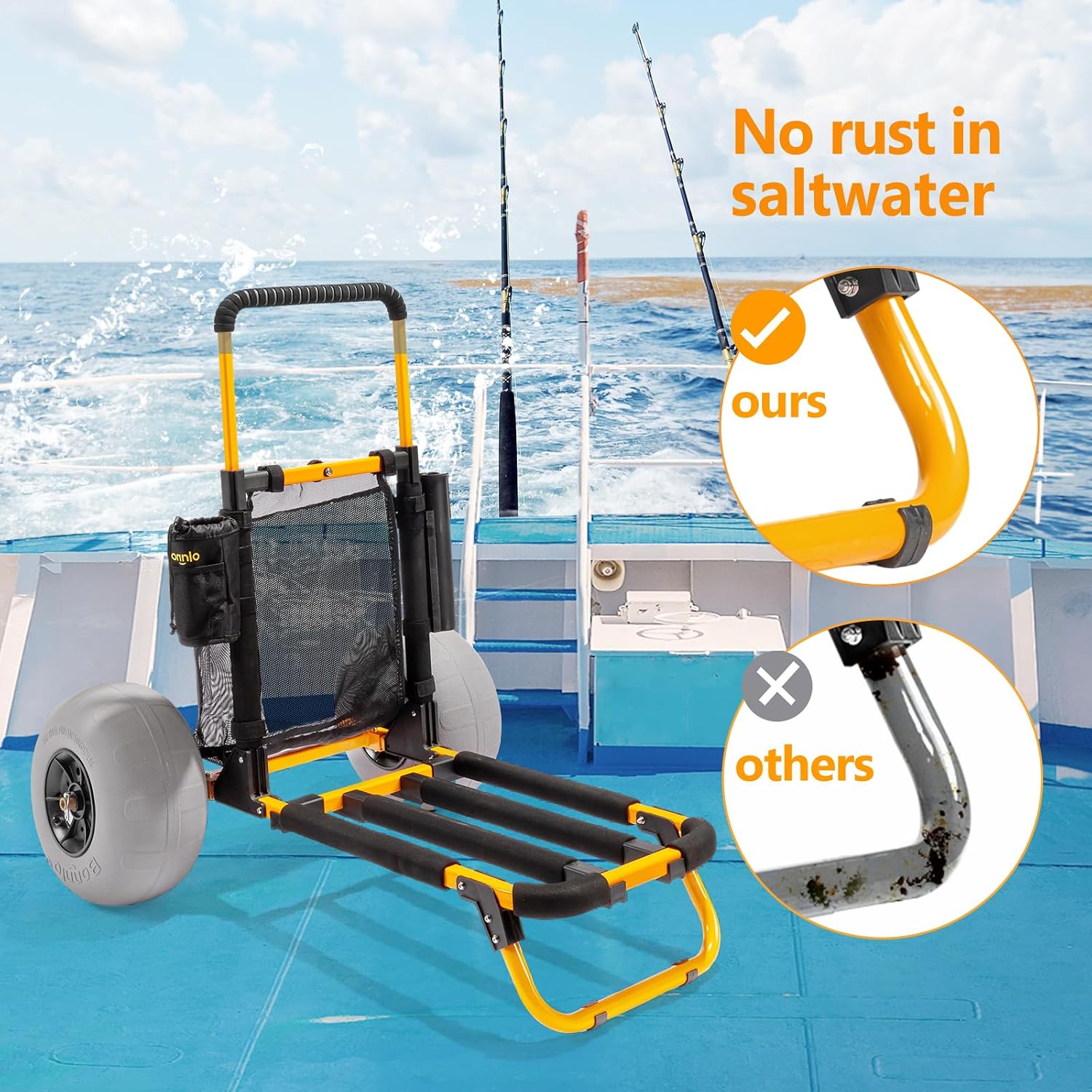 Bonnlo Beach Fishing Cart, Bea - Fishing Rod Holder review and price