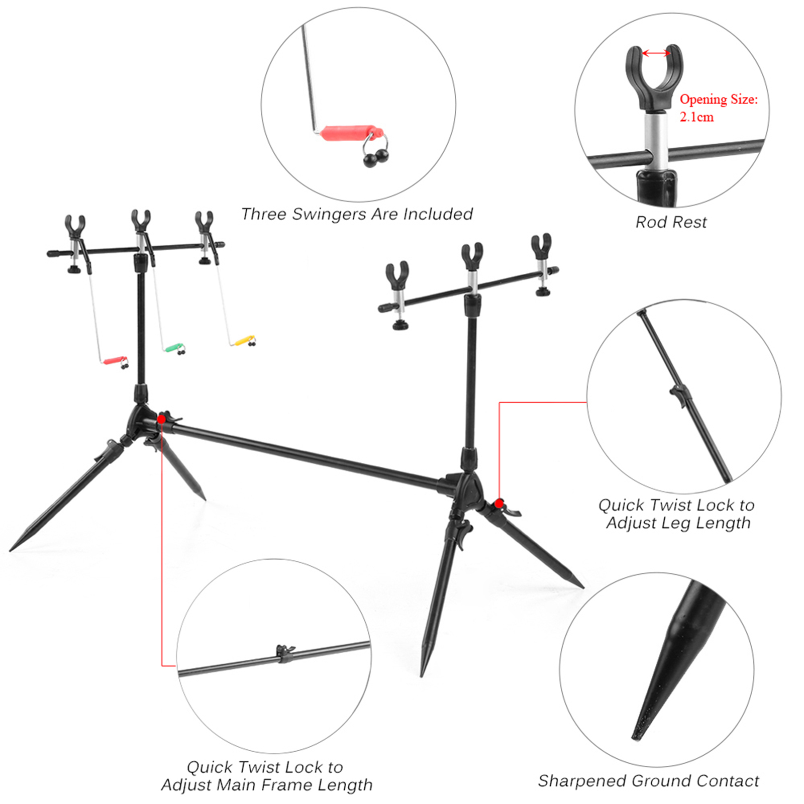 Lixada 3-in-1 Fishing Rod Pod  - Fishing Rod Holder review and price
