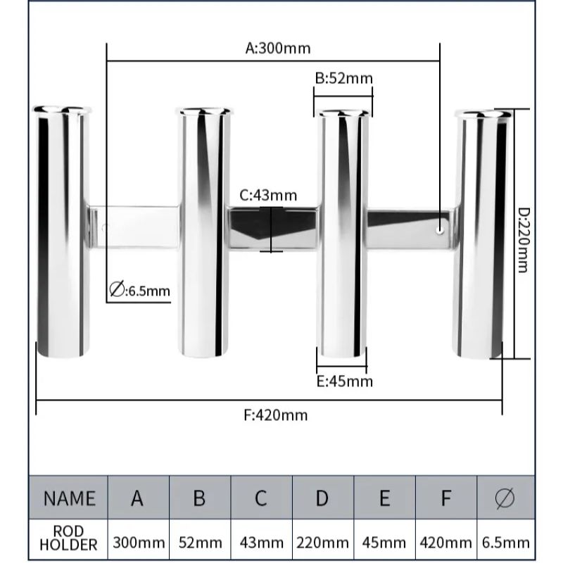 Stainless Steel 4 Tubes Rod Ho - Fishing Rod Rack review and price