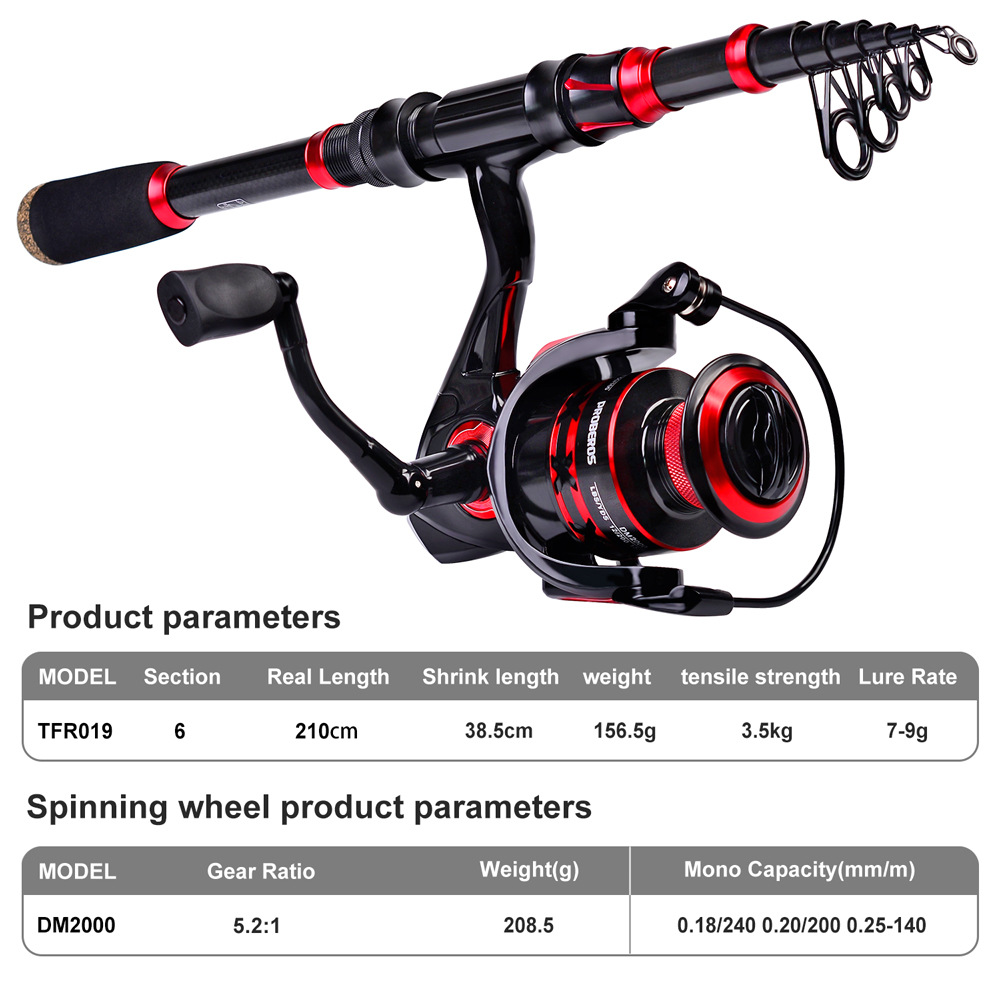 Carbon Fiber Long Casting Bait - Fishing Rod Combo review and price