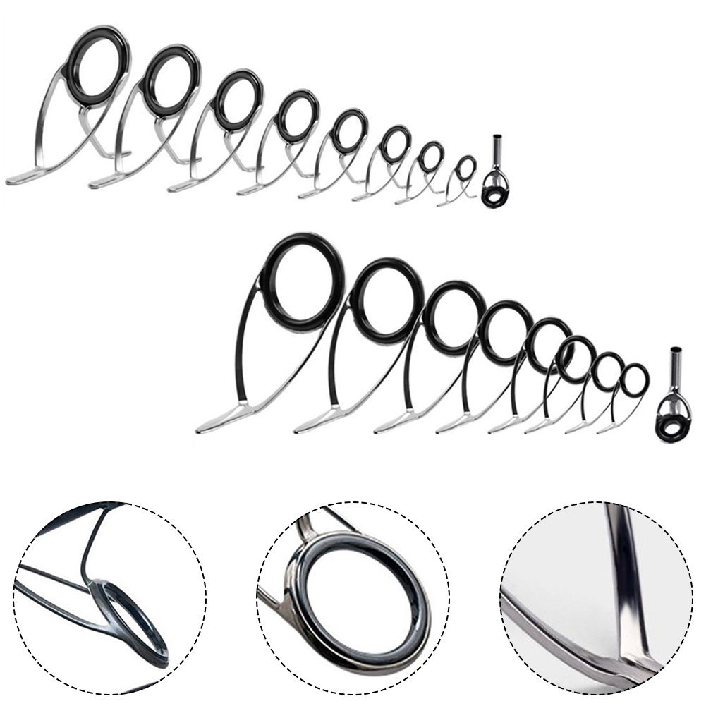 9 Pcs Fishing Rod  Guide Ceram - Fishing Rod Building Kit review and price