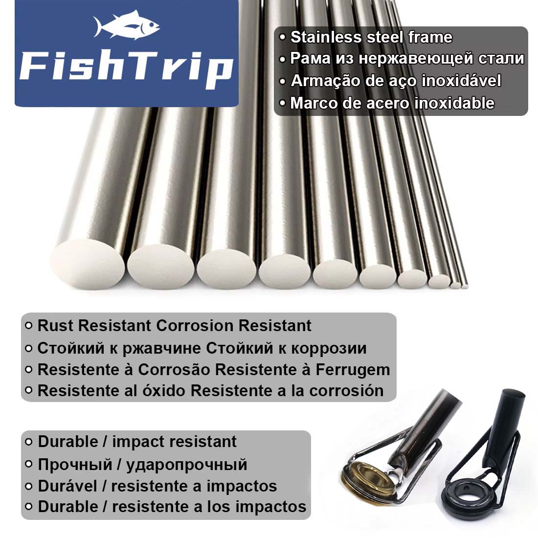 FishTrip Rod Tip Repair Kit 5~ - Fishing Rod Tip Replacement review and price