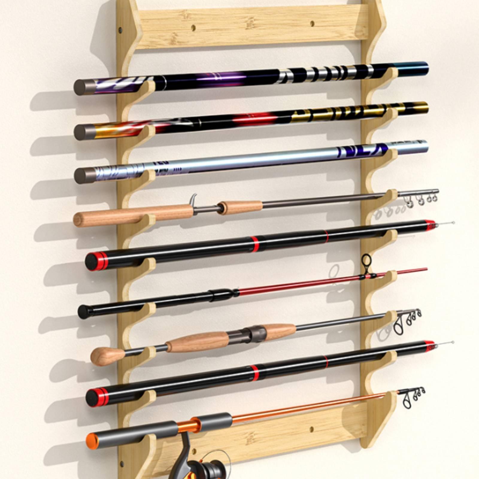 Bamboo Fishing Rod Holder Wall - Fishing Rod Rack review and price