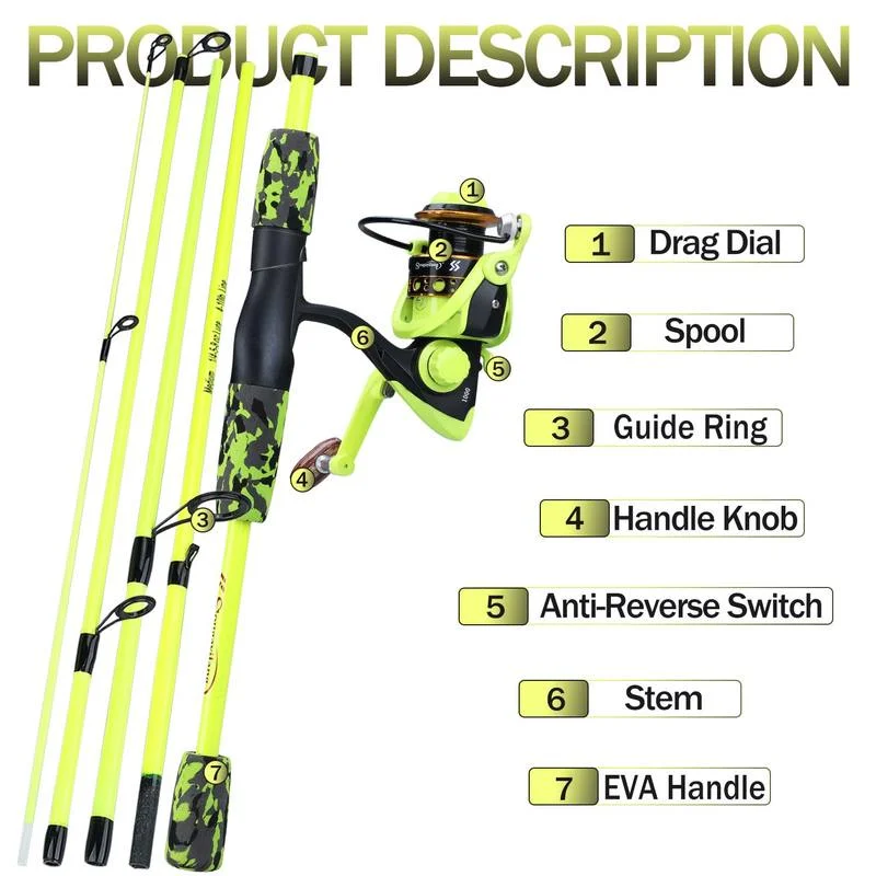 Sougayilang Portable 5 Section - Fishing Rod Combo review and price